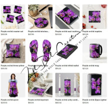 Gifts with purple orchid design