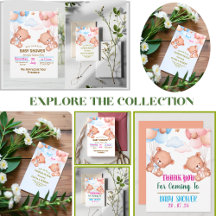 Blush & Sky Watercolor Baby Shower 