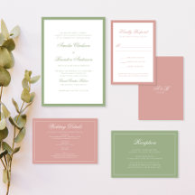 Classic Sage Green & Dusty Rose Wedding Collection