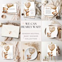 We Can Bearly Wait   Gender Neutral Baby Shower