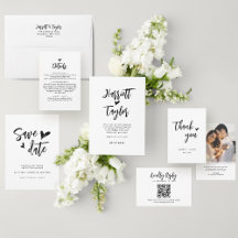 Simple Romantic Lovely Heart Script Wedding