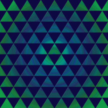 Blue Green Mandala Geometric Triangle Pattern