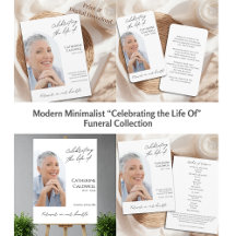 Modern Minimalist Celebrating the Life Of Funeral