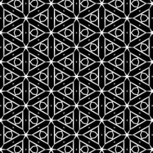 C - Black White and Silver Geometric Pattern 