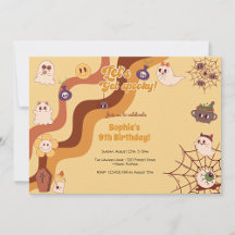 let's get spooky retro vintage halloween birthday 