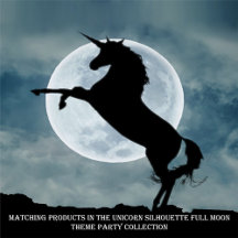 Unicorn Silhouette Full Moon Theme Party