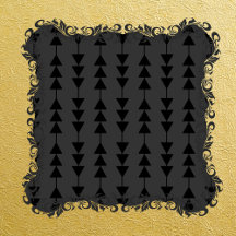 Modern & Stylish Black Hanging Triangles on Smoky