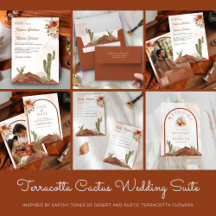 Terracotta Desert Cactus Wedding Suite