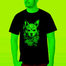 Guardian Paws: Dog Skull & Roses Tattoo T-Shirt