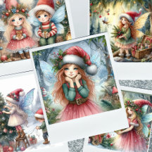 Beautiful Fairy Merry Christmas Cards