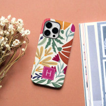 Personalized Monogram Boho Retro Floral