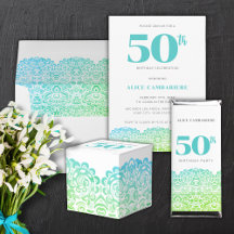 Blue and Green Lane 50th Birthday Party