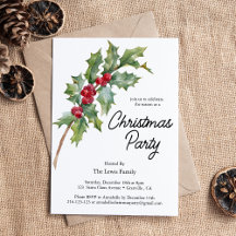 Elegant Winter Berries Holiday Party Collection 