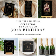 Celestial Black Gold 30th Birthday