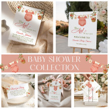 Rustic Locally Grown Clothesline Apple Baby Shower