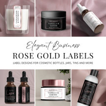 Rose Gold Chic Product Labels Business Packaging