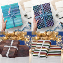 Wrapping Paper Rolls With Lines Plaid And Stripes 