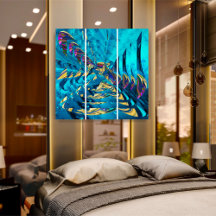 3D “Ocean Depth” Abstract Wall Art Decor
