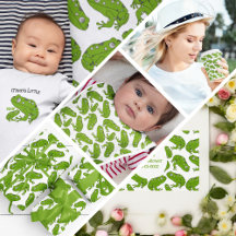 Green Frog Cartoon Baby Shower Gifts