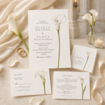 Modern White Calla Lily Wedding Collection