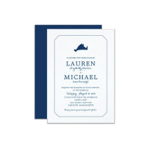 Navy Blue Martha's Vineyard Map Wedding 