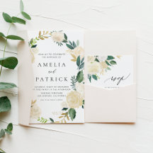 Romantic Soft Ivory Flowers Wedding Collection 