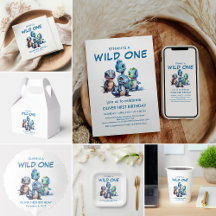 Wild One Cute Dinosaur First Birthday Party