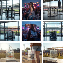 Elegant Stylish Clear Stadium Bags 