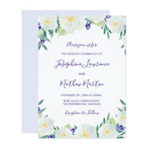 White Roses & Violets Wedding Collection