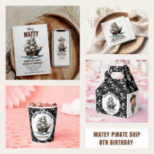 Ahoy Matey Pirate Ship 8th Birthday Collection