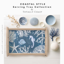 COASTAL BEACH HOUSE SERVING TRAYS