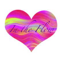 In the Flow of Love Pink & Green Heart