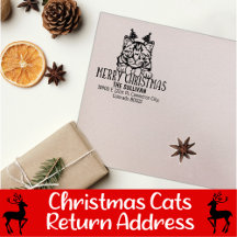 Christmas Cats Return Address