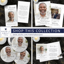 Simple Funeral In Loving Memory Photo (BL-M1B)