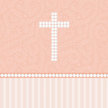 Communion Peach Vines and Stripes