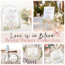 Love in Boom Wildflower Pink Bow Bridal Shower
