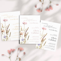 A Little Wildflower Baby Shower Invitation 
