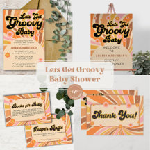 Let's Get Groovy Baby Shower Collection