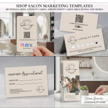 Modern Hair Salon Branding Kit Templates