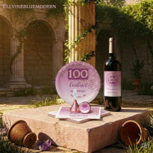 Timeless Rose Gold Glitter   100th Birthday