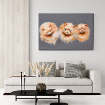 Fluffy Persian Cats Vintage Louis Wain Feline Art