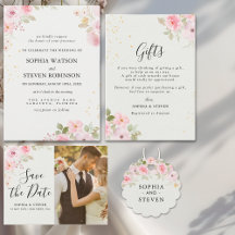 Elegant blush roses wedding