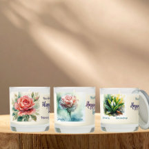 Watercolor Birthday Month Flower Candles
