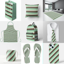 Mint Chocolate Chip Color Block Stripes 