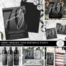 Simple Seventy Elegant 70th Birthday Party