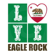 Love Eagle Rock California State Flag Heart