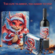 Christmas dragon, too cute to arrest