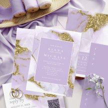 Lux Ink Lavender Abstract Wedding