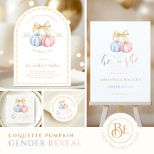 Coquette Pumpkin Gender Reveal