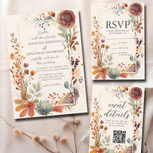 Vintage Autumn Floral Boho Wedding